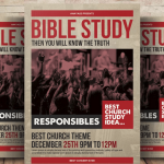 Church Bible Study Flyer Template PSD