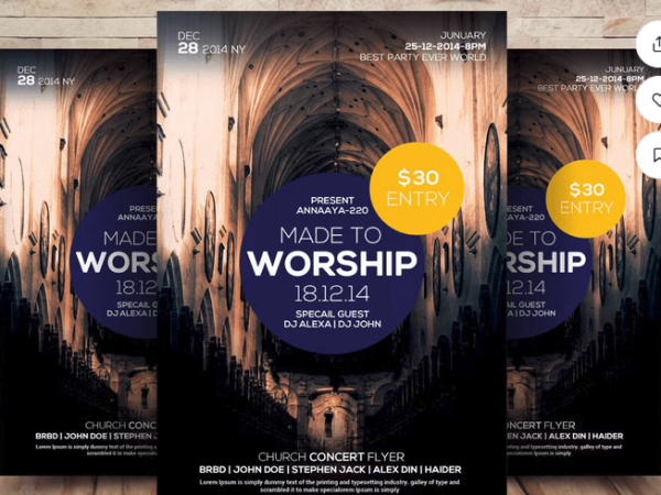 Church Bible Study Flyer Template PSD File