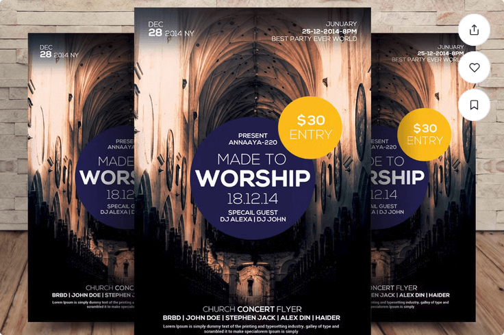 Church Bible Study Flyer Template PSD File