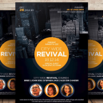 City Revival Church Flyer Template PSD