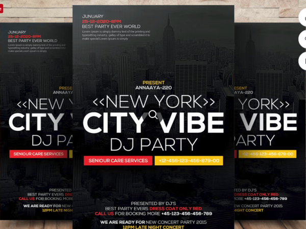 City Vibes Flyer PSD Template