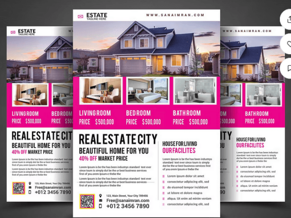 Clean Real Estate Flyer Template PSD