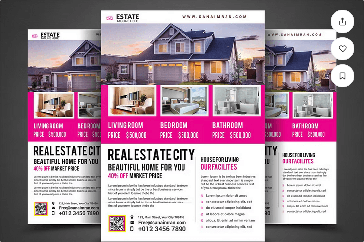 Clean Real Estate Flyer Template PSD