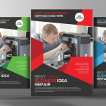 Computer Mobile Repair Flyer Template PSD