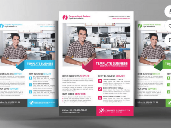 Computer Repair Flyer Template PSD File