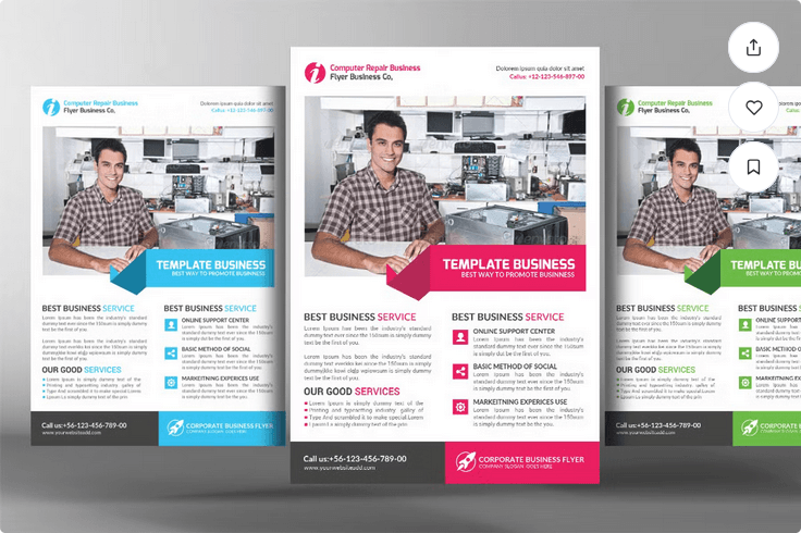 Computer Repair Flyer Template PSD File