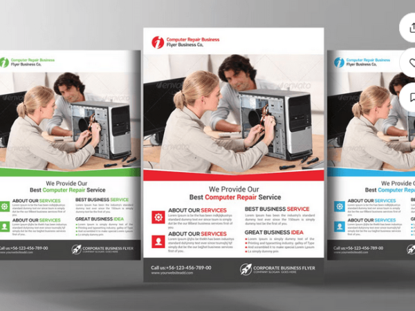 Computer Repair Service Flyer Template PSD