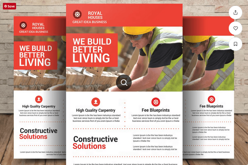 Construction Business Flyer Template PSD