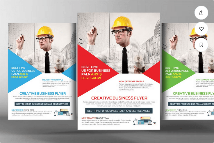 Construction Company Flyer Template PSD Design