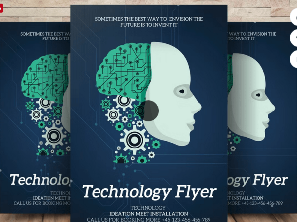 Corporate Technology Flyer Template PSD