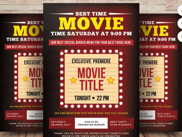 Crime Or Horror Movie Night Flyer Template PSD