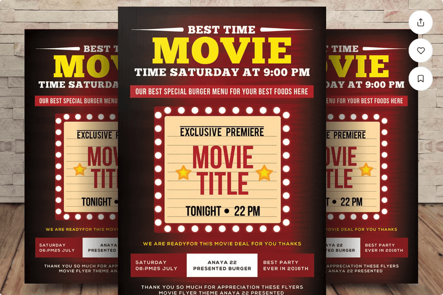 Crime Or Horror Movie Night Flyer Template PSD