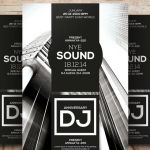DJ Music Party Flyer PSD Template