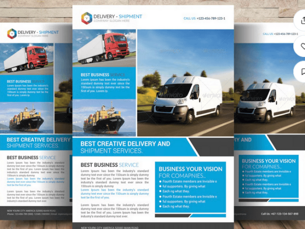 Delivery & Shiping Flyer Template PSD