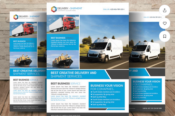 Delivery & Shiping Flyer Template PSD
