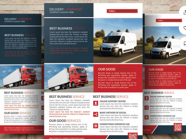Delivery & Shipment Flyer Template PSD