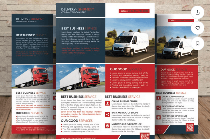 Delivery & Shipment Flyer Template PSD