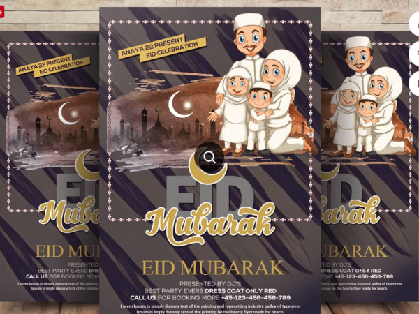 Eid Mubarak Flyer PSD Template Download