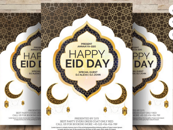Eid Mubarak Flyer PSD Template File