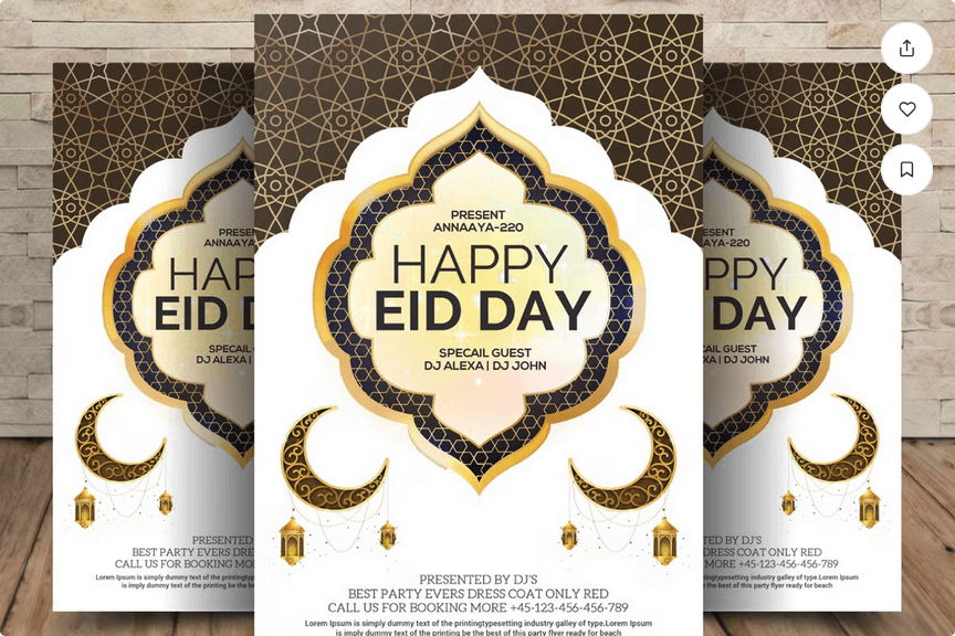 Eid Mubarak Flyer PSD Template File