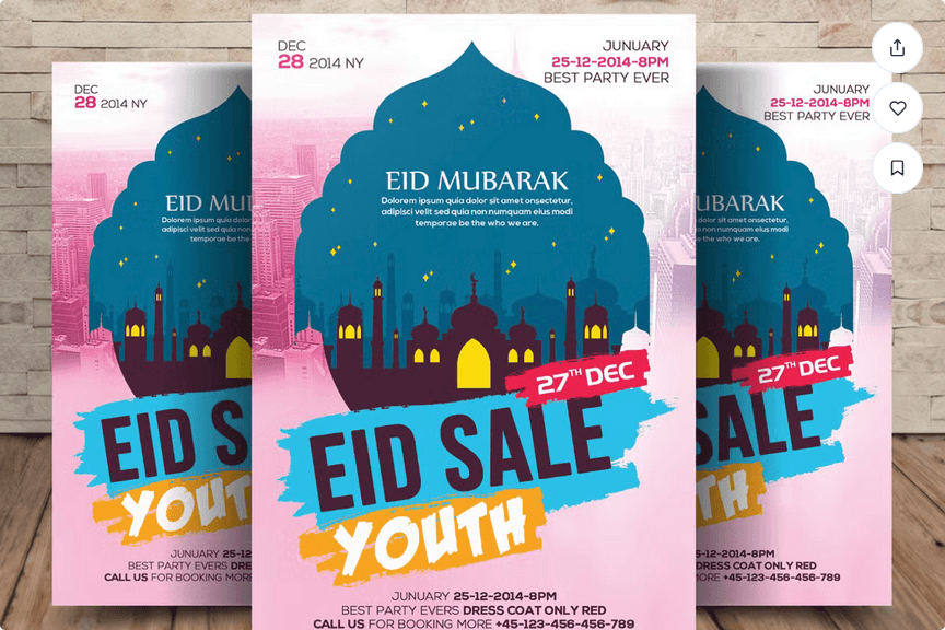 Eid Mubarak Flyer PSD Template