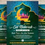 Eid Mubarak Greeting Card _ Flyer PSD Template