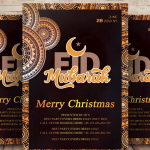 Eid Mubarak Greeting Flyer PSD Template