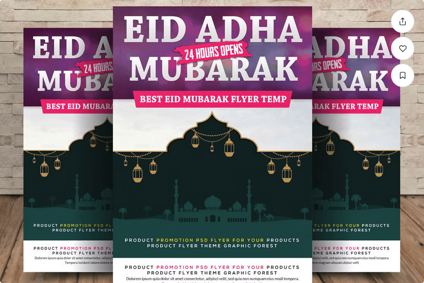 Eid-al-Adha Islamic Celebration Flyer PSD Template