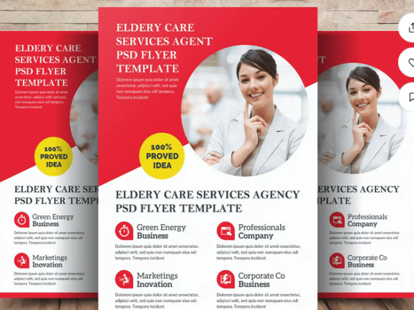 Elderly Care Flyer Template PSD