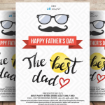 Fathers Day Best Dad Flyer Poster Template PSD