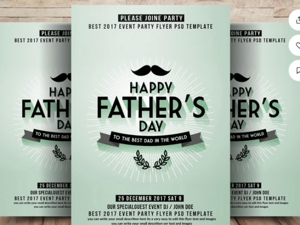 Fathers Day Flyer PSD Template