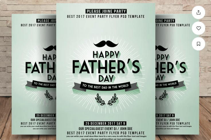 Fathers Day Flyer PSD Template