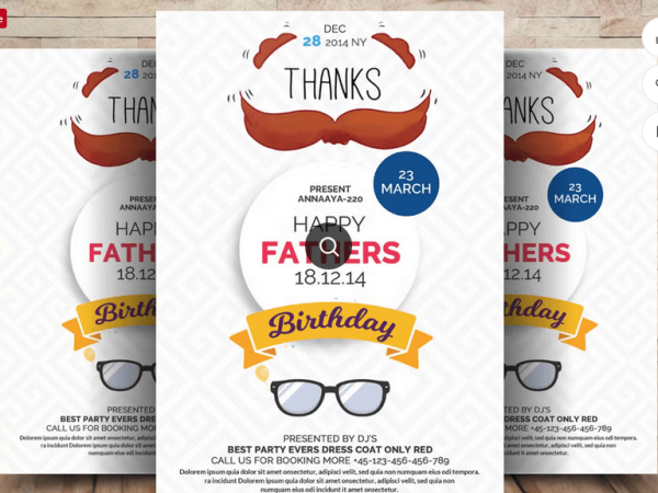 Fathers Day Flyer Template PSD