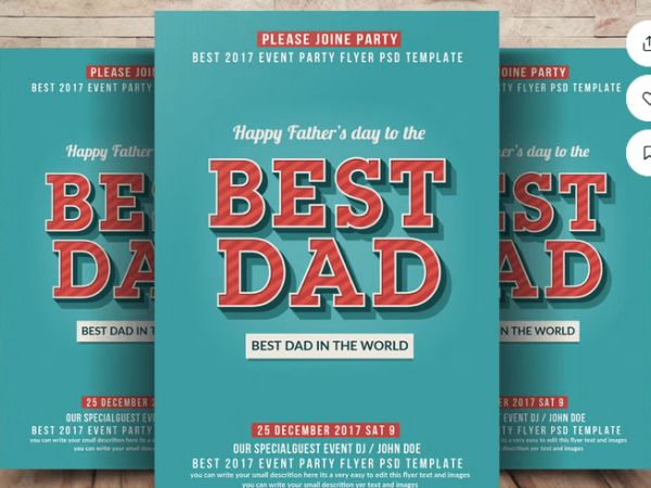 Fathers Day Flyer Template PSD Download