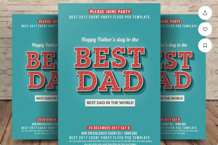 Fathers Day Flyer Template PSD Download