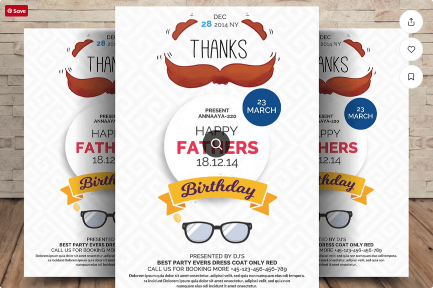 Fathers Day Flyer Template PSD