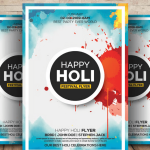 Festival of Color Holi Flyer Poster PSD Template