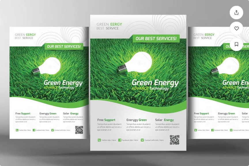 Free Energy Flyer Template PSD