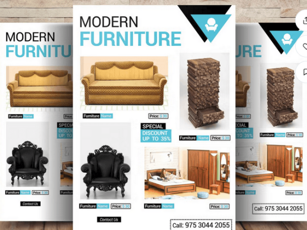 Furniture Products Flyer Template PSD