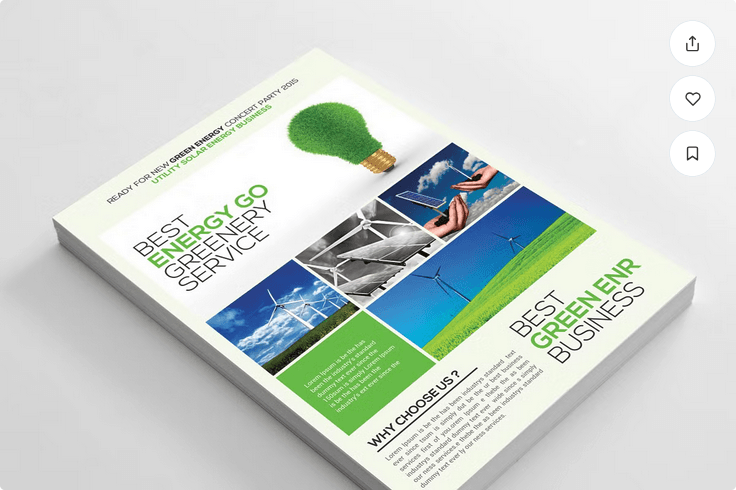 Go Green Energy Flyer Templates PSD