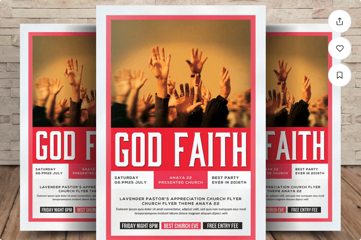 God Faith Church Flyer Template PSD