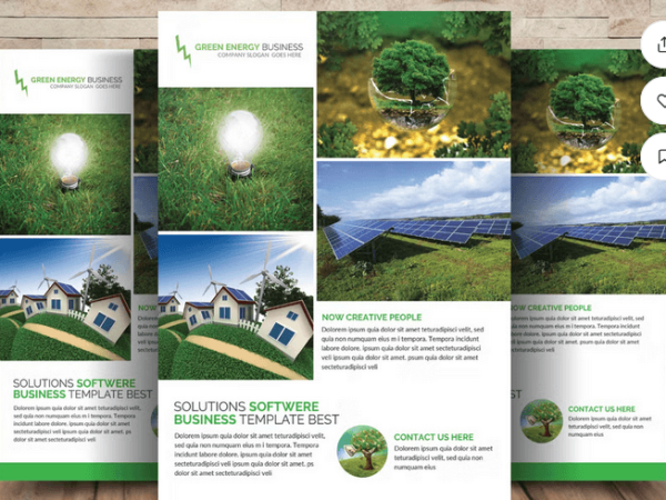 Green Energy Flyer Template Psd Download