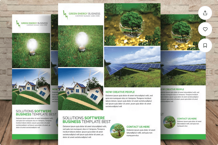 Green Energy Flyer Template Psd Download