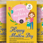 Happy Mothers Day Card Flyer PSD Template
