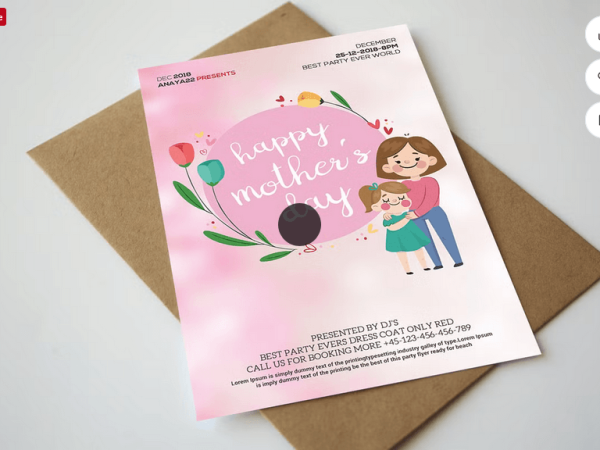 Happy Mothers Day Flyer Template PSD