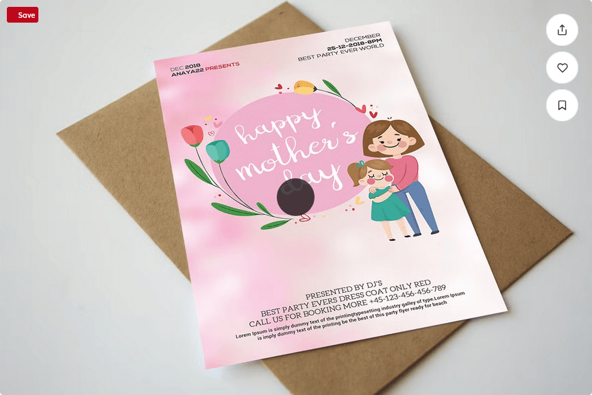 Happy Mothers Day Flyer Template PSD