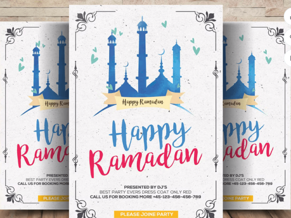 Happy Ramadan Flyer PSD Template