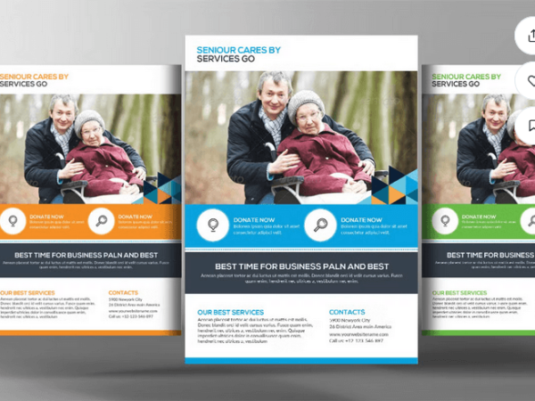 Home Care Flyer Template PSD