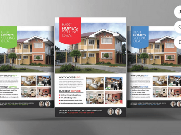 Home For Sale Real Estate Flyer Template PSD