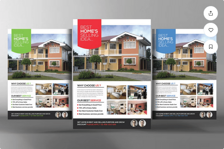 Home For Sale Real Estate Flyer Template PSD